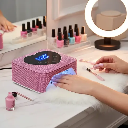 Cabina De Cristales Uv/led Inalambrica Para Manicura 30 Led