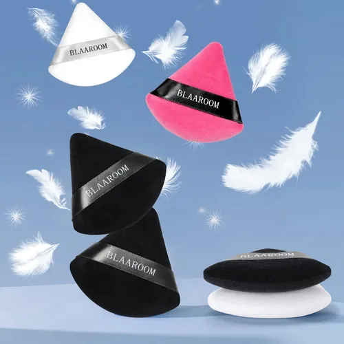 Powder Puff Blaaroom Triangle Velour Soft, 6 Piezas