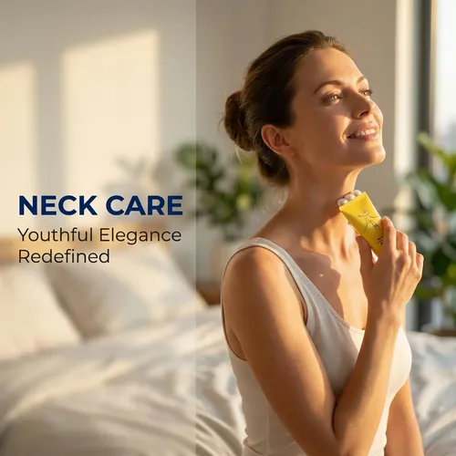 Neck Firming Cream With Roller, Smoothes Wrinkles And Fine