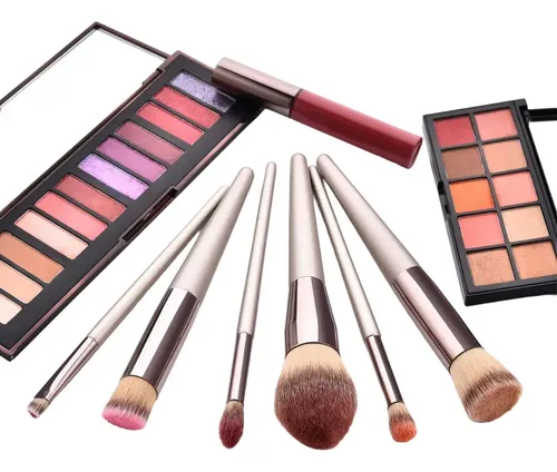 Set De Brochas De Maquillaje Velvoss,14 Piezas,color Champán
