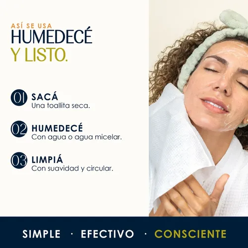 Toallitas Removedoras De Maquillaje X100 Biodegradables