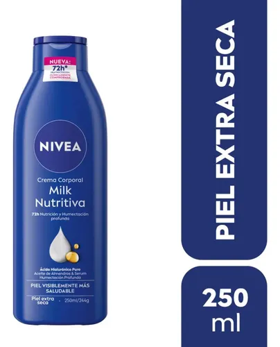 Crema Corporal Nivea Milk Nutritiva En Tubo 250ml