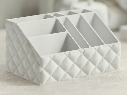 Organizador Inflable Maquillaje Cremas Escritorio Oficina Blanco
