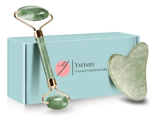 Set De Rodillo De Jade Y Gua Sha Ysrisny Para El Rostro, Ant