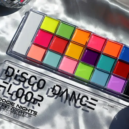 Paleta de Sombras Crema Rude Cosmetics Disco Dance 20 Colores Boogie Nights
