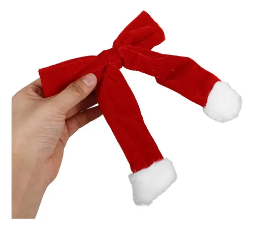 4 Broches Con Lazo Navideño: Pinzas Para El Pelo Con Forma D