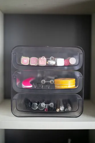 Organizador Maquillaje Cosmeticos Belleza 3 Cajones Plastico Color Transparente
