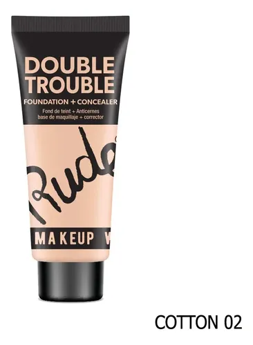 Base De Maquillaje Alta Cobertura Rude Cosmetics Tono Cotton 02