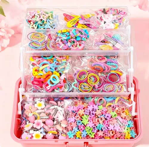 Juego De 718 Cintas Elásticas Para El Pelo Para Niñas, Multi