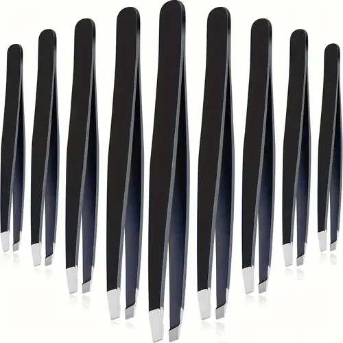 Pinzas Depilatorias De Acero Inoxidable Para Cejas Sx, 12 Un