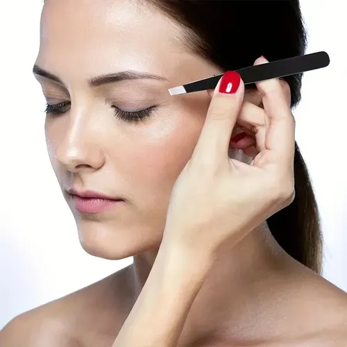 Pinzas Depilatorias De Acero Inoxidable Para Cejas Sx, 12 Un