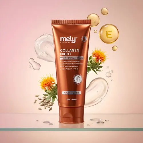 Mascarilla Facial Colágeno Hidro Vitamina E Cartamo 100ml Todo Tipo De Piel