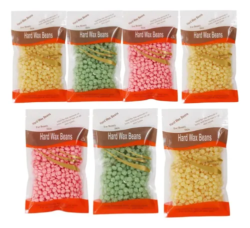 Kit De Depilación De 7 Bolsas De Cera De Color Rosa Lavanda