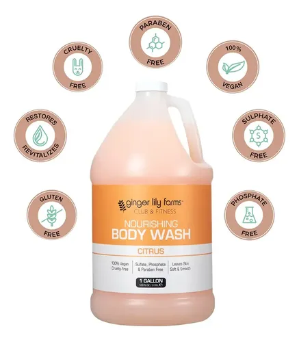 Gel De Baño Ginger Lily Farms Club & Fitness Citrus 3.8l
