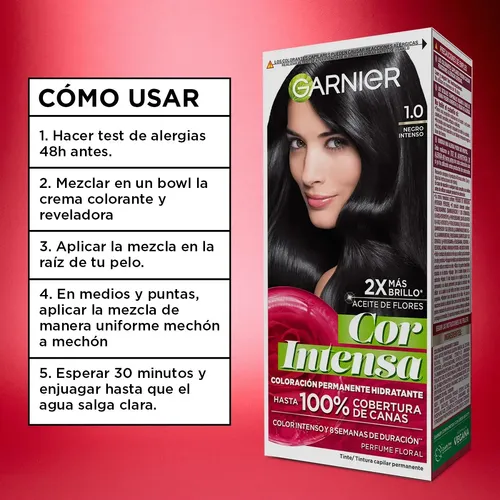 Kit Tintura Permanente Cor Intensa Tono 1.0