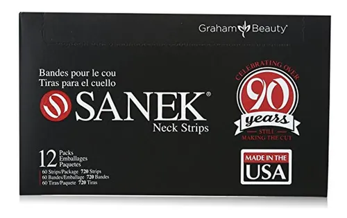 Tiras Para Cuello Sanek Display, 60 Unidades, Paquete De 12