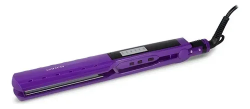 Planchita De Pelo W100 Winco Nano Titanium Ultra Fina Led Color Violeta