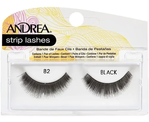 Tira De Pestañas Strip Lashes Nº82 Black Andrea