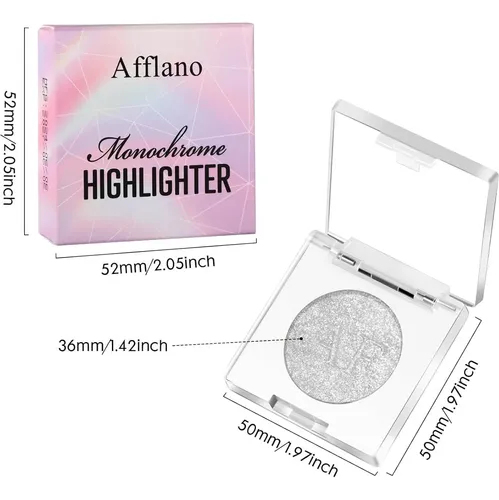 Iluminador De Maquillaje Blanco Plata Beuself #06