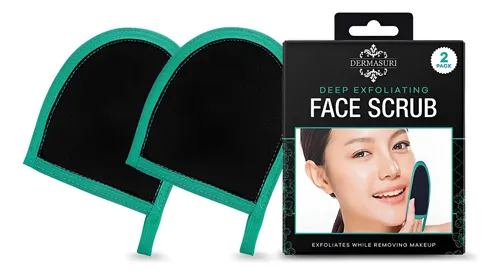 Manopla Facial Exfoliante Profunda Paquete De 2 Para Ducha