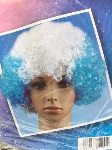 Peluca Afro Rulos Argentina Mundial