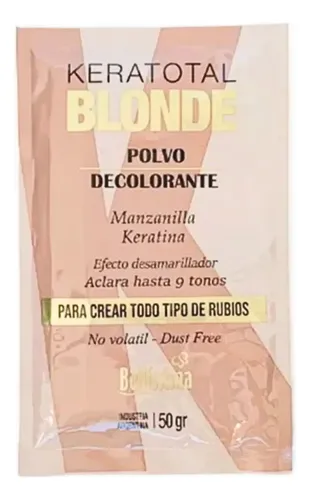 Kit X 5 Polvo Decolorante Keratotal Blonde X 50g Bellissima