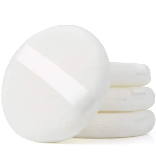 4 Esponjas 10,5 Cm, Redondas Suaves De Terciopelo