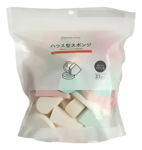 Kit X33 Esponjas Facial Para Maquillaje Celulosa Piel Color Tamaño De La Esponja Mini