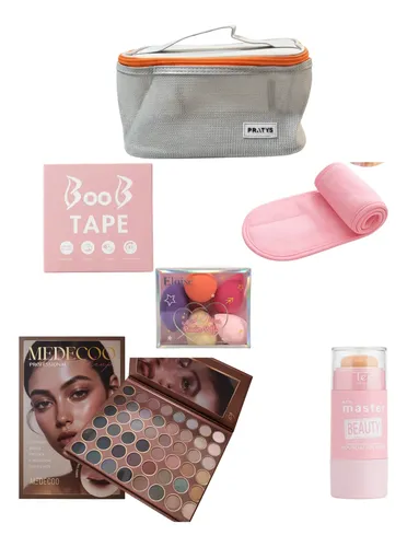 Kit Maquillaje Completo Con Neceser Paleta Y Accesorios