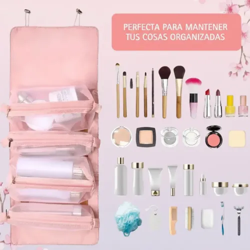 Neceser Organizador Viaje Porta Cosméticos Maquillaje 4 En 1
