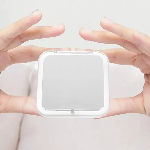 Espejo Compacto Plegable Mini Con Aumento De 7x, Espejo