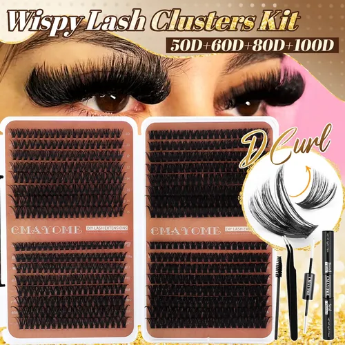 [jjm] 640pcs D-curl 10-100d, Kit Con Múltiples Estilos