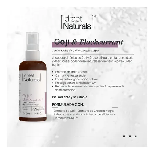 Idraet Naturals Tonico Facial Goji Y Blackcurrant 100ml
