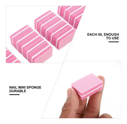 150 Limas De Uñas Pequeñas Con Esponja, Doble Cara