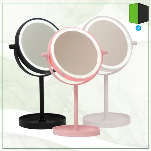 Espejo Mesa Luz Led Pie Tocador Portatil 13cm Vertigo Vgo
