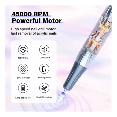 Q Lijadora De Uñas Eléctrica Profesional De 45000rpm, Lima W
