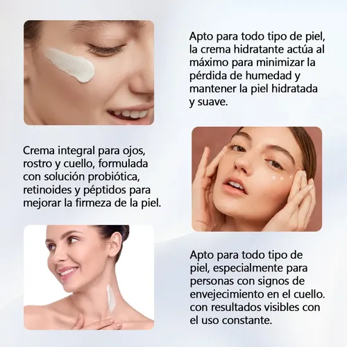 3pc Rutina Anti-arruga Ojos Crema Firme Reparar Piel Facial