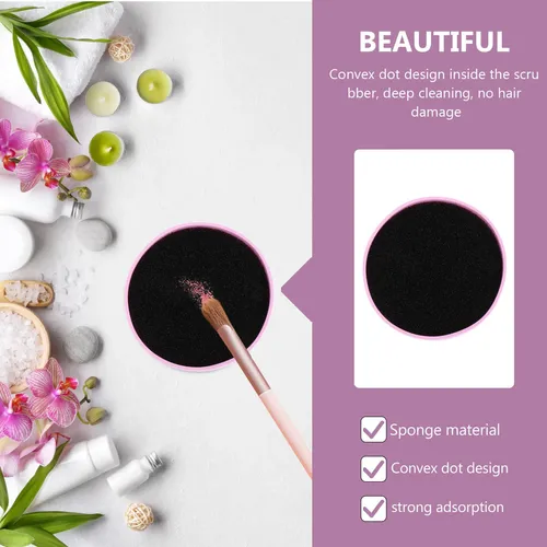 Set De 4 Esponjas Para Limpiar Brochas De Sombra Y Maquillaj
