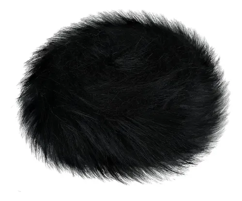 2 Cinta Decorativa De Pelo Sintético Con Pelaje Largo Negro