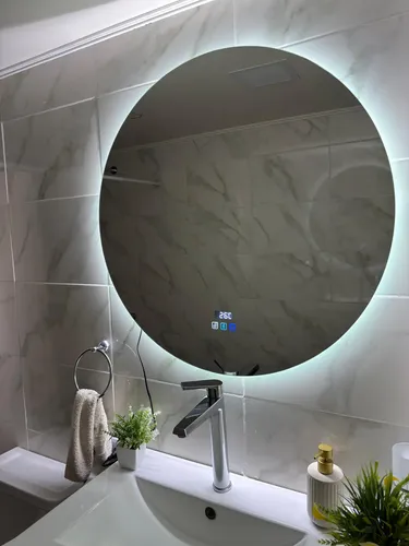 Espejo Led Inteligente 80cm Touch Desempañador Hora Temperat