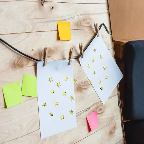 Stickers Metálicos Holográficos Coloridos De Estrellas 4500