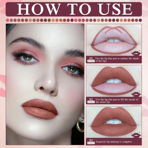 Perfiladores De Labios Nude Rosa Set 6 Colores