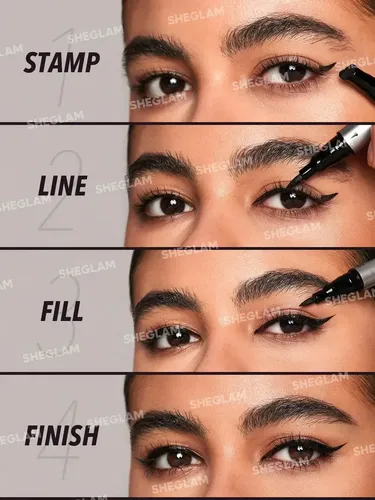 Sheglam Double Eye Liner Waterproof – Delineador Ojos Duo Blanco Mate