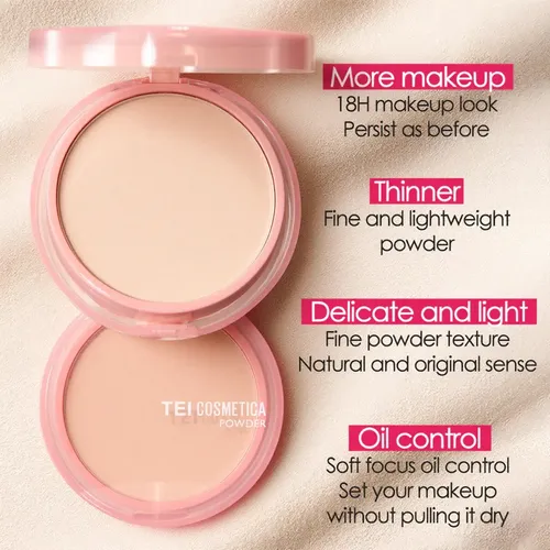 Polvo Compacto Sellador De Maquillaje 3 En 1 Tei Cosmetica