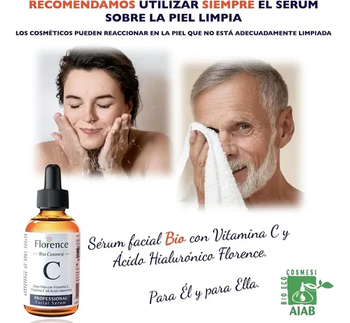 Suero Facial Florence con Vitamina C para Antienvejecimiento y Manchas Oscuras