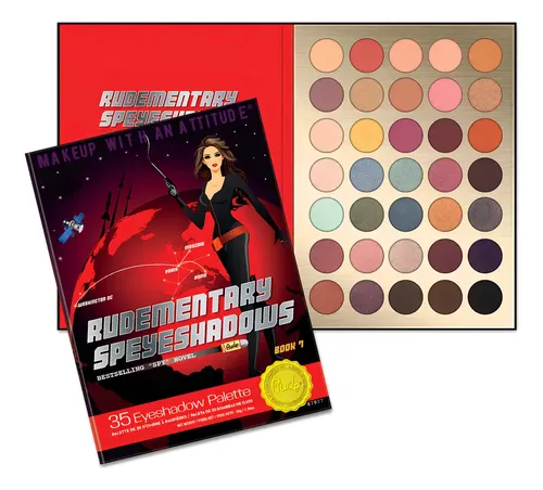 Paleta Sombras Rude Cosmetics Rudementary Book 7 Mate Brillante 35 Colores