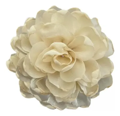 2 Broche De Flores Con Pinza Para El Pelo Para Mujer, Beige