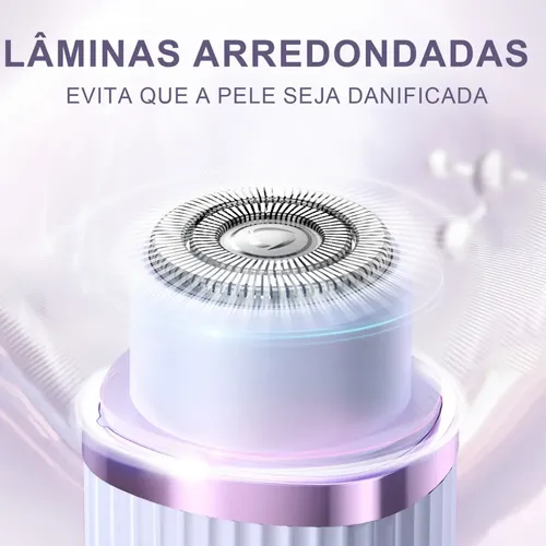 Depiladora Eléctrica Morada Uso Húmedo Inalámbrica 1.5v