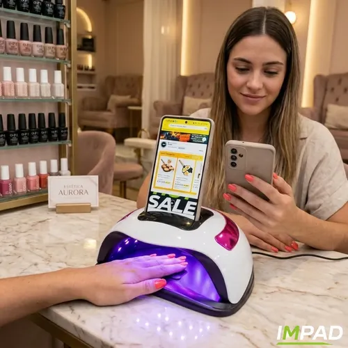 Cabina Secador Uñas Led Uv 168w Secado Rápido Portátil
