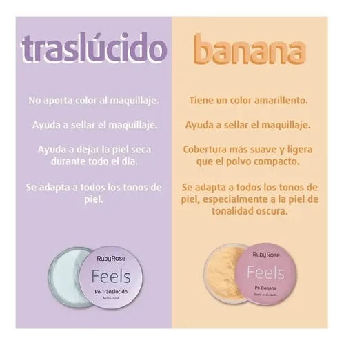 Polvo Banana Traslúcido Feels Po Efeito Aveludado Ruby Rose